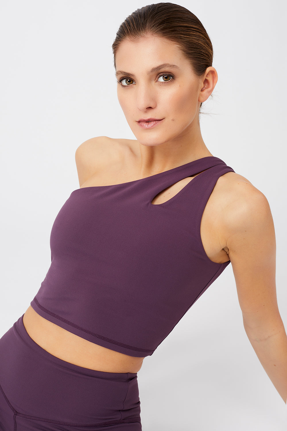 Cropped Shoulder Top - Purple Passion