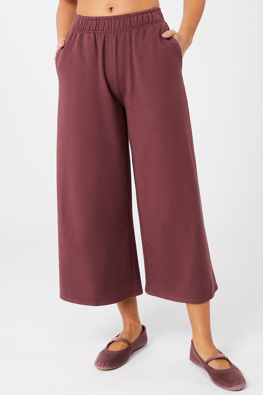 Wide Leg Cropped - Ruby